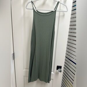 Aerie Women’s Ribbed Tank Dress SZ L SO SOFT woodland green